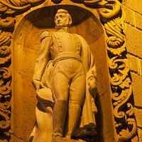 Buy canvas prints of Ignacio Allende Statue San Miguel de Allende Mexico by William Perry