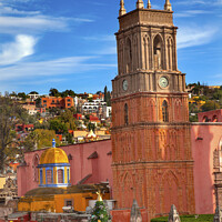Buy canvas prints of Rafael Church Jardin San Miguel de Allende Mexico by William Perry