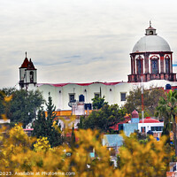 Buy canvas prints of San Antonio White Church San Miguel de Allende Mexico by William Perry