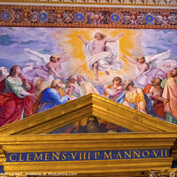 Buy canvas prints of Jesus Resurrection Fresco Basilica Saint John Lateran Rome by William Perry