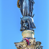 Buy canvas prints of Virgin Mary Statue Immaculate Conception Column Rome Italy by William Perry