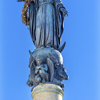 Buy canvas prints of Virgin Mary Statue Immaculate Conception Column Rome Italy by William Perry