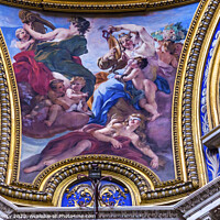 Buy canvas prints of Women Painting Saint Agnese In Agone Church Rome Italy by William Perry
