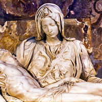 Buy canvas prints of Michelangelo Pieta Sculpture Vatican Rome Italy by William Perry