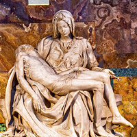 Buy canvas prints of Michelangelo's Pieta Saint Peter's Vatican Rome Italy by William Perry