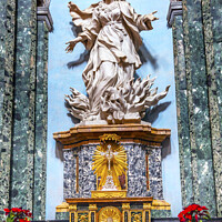 Buy canvas prints of Saint Agnese In Agone Church Basilica Statue Rome Italy  by William Perry