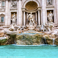 Buy canvas prints of Neptune Nymphs Statues Trevi Fountain Rome Italy  by William Perry
