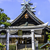 Buy canvas prints of Izumo Taishakyo Mission Japanese Shinto Shrine Honolulu Hawaii by William Perry
