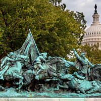 Buy canvas prints of US Grant Statue Civil War Memorial Capitol Hill Washington DC by William Perry