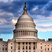 Buy canvas prints of US Capitol Dome Houses of Congress Washington DC by William Perry