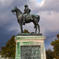 Buy canvas prints of US Grant Statue Memorial Stormy Skies Capitol Hill Washington DC by William Perry