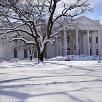 Buy canvas prints of White House Trees After Snow Pennsylvania Ave Washington DC by William Perry