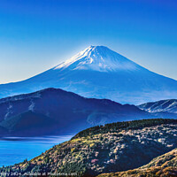 Buy canvas prints of Colorful Mount Fuji Lookout Lake Ashiniko Hakone Kanagawa Japan  by William Perry