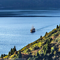 Buy canvas prints of Colorful Pirate Ship Lake Ashiniko Hakone Kanagawa Japan  by William Perry