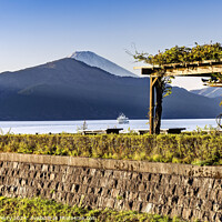 Buy canvas prints of Colorful Mount Fuji Ships Lake Ashiniko Hakone Kanagawa Japan  by William Perry
