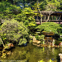 Buy canvas prints of Colorful Japanese Garden Shinto Shrine Odawara Japan by William Perry