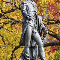 Buy canvas prints of General Lafayette Statue Lafayette Park Autumn Washington DC by William Perry