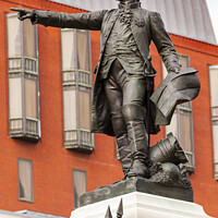 Buy canvas prints of General Rochambeau Statue Lafayette Park Autumn Washington DC by William Perry