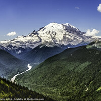 Buy canvas prints of Mount Rainier White River Crystal Mountain Lookout Pierce County by William Perry