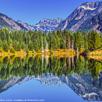 Buy canvas prints of Gold Lake Reflection Mt Chikamin Peak Snoqualme Pass Washington by William Perry