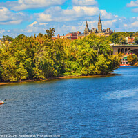 Buy canvas prints of Key Bridge Georgetown University Washington DC Potomac River by William Perry