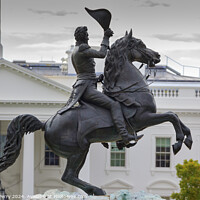 Buy canvas prints of Jackson Statue Canons Lafayette Park White House Autumn Pennsylv by William Perry