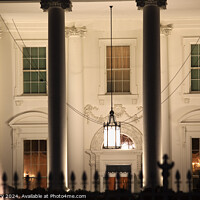 Buy canvas prints of White House Night Close Up Pennsylvania Ave Washington DC by William Perry