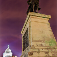 Buy canvas prints of US Grant Statue US  Capitol Construction Washington DC by William Perry
