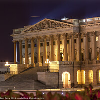 Buy canvas prints of House of Representatives US Capitol Night Washington DC by William Perry