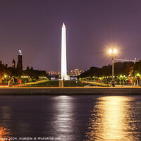 Buy canvas prints of The Mall Washington Monument Washington DC by William Perry