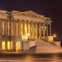 Buy canvas prints of Senate US Capitol North Side  Night Stars Washington DC by William Perry