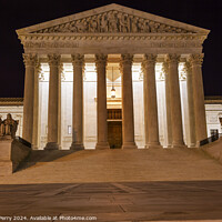 Buy canvas prints of US Supreme Court Capitol Hill Night Stars Washington DC by William Perry