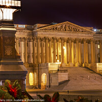 Buy canvas prints of Senate US Capitol Night Washington DC by William Perry