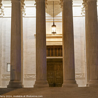 Buy canvas prints of US Supreme Court Columns DoorWashington DC by William Perry