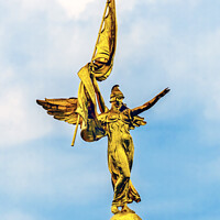 Buy canvas prints of Golden Winged Victory Statue World War 1 Washington DC by William Perry