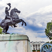 Buy canvas prints of Jackson Statue Lafayette Park White House Washington DC by William Perry