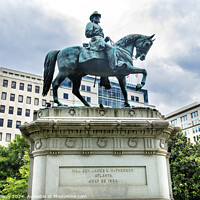 Buy canvas prints of General James Mcpherson Civil War Statue Washington DC by William Perry