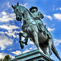 Buy canvas prints of General John Logan Memorial Civil War Statue Logan Circle Washin by William Perry