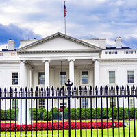 Buy canvas prints of White House Fence Pennsylvania Ave Washington DC by William Perry