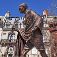 Buy canvas prints of Gandhi Statue Indian Embassy Embassy Row Washington DC by William Perry