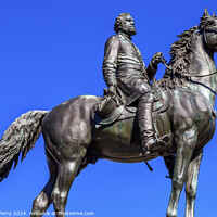 Buy canvas prints of Major General George Thomas Statue Moon Washington DC by William Perry