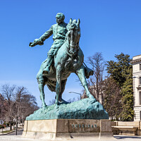 Buy canvas prints of General Phil Sheridan Statue Washington DC by William Perry