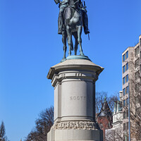 Buy canvas prints of General Winfield Scott Statue Scott Circle Washington DC by William Perry