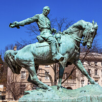 Buy canvas prints of General Phil Sheridan Statue Sheridan Circle Washington DC by William Perry