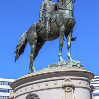 Buy canvas prints of General Thomas Civil War Statue Thomas Circle Washington DC by William Perry