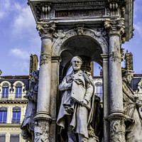 Buy canvas prints of Jacobins Fountain Place Cityscape Lyon France by William Perry