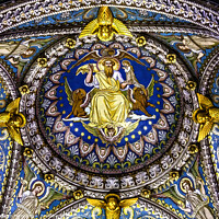 Buy canvas prints of God Mosaic Basilica of Notre Dame Lyon France by William Perry