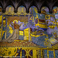 Buy canvas prints of Battle of Lepanto Mosaic Basilica of Notre Dame Lyon France by William Perry