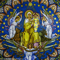 Buy canvas prints of Mary Jesus Mosaic Basilica of Notre Dame Lyon France by William Perry