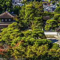 Buy canvas prints of Colorful Ginkakuji Silver Pavilion Temple Rock Garden Kyoto Japa by William Perry